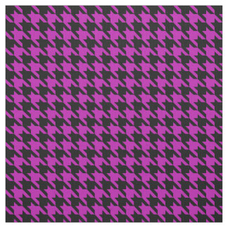 Tissu Houndstooth fuchsia et noir