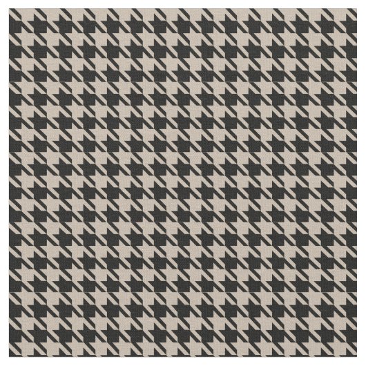 Tissu Houndstooth Tan et Black (Fermer)