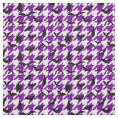 Tissu houndstooth violet halloween chauve-souris (Échantillon)
