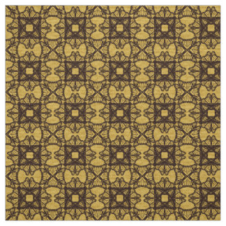Tissu Hourglass Abstrait Imprimé Gold