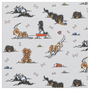 Tissu Huître cavalière d'épagneuls du terrain de jeu