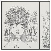 Tissu Humanoïdes en coiffe  (Échantillon)