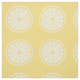 Tissu Humeurs Jaune Pâle Asiatiques Mandalla ~ petit mot