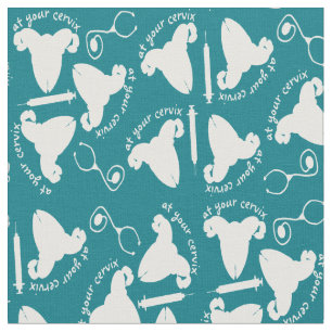 Tissu Humour Teal de cervix d'infirmière d'Ob