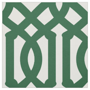 Tissu Hunter Green Trellis Grande échelle