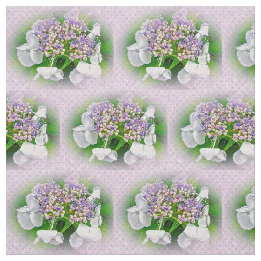 Tissu Hydrangea Pink White Purple Country Impression Fab (Échantillon)