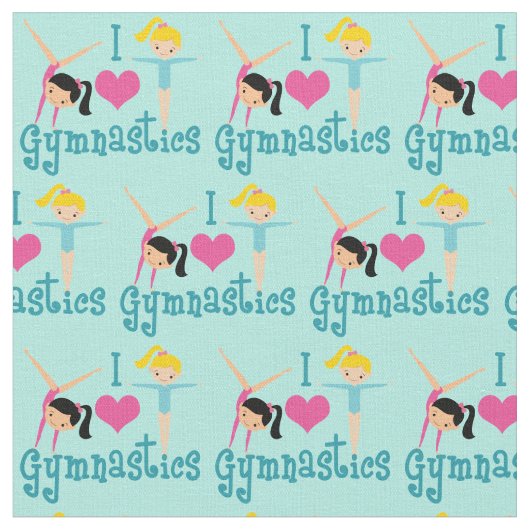Tissu I Love Gymnastique (Fermer)
