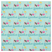 Tissu I Love Gymnastique (Échantillon)