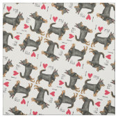Tissu I Love my Lancashire Heeler (Échantillon)