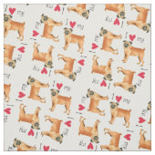 Tissu I Love my Petit Brabancon (Échantillon)