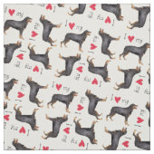 Tissu I Love my Rottweiler (Échantillon)