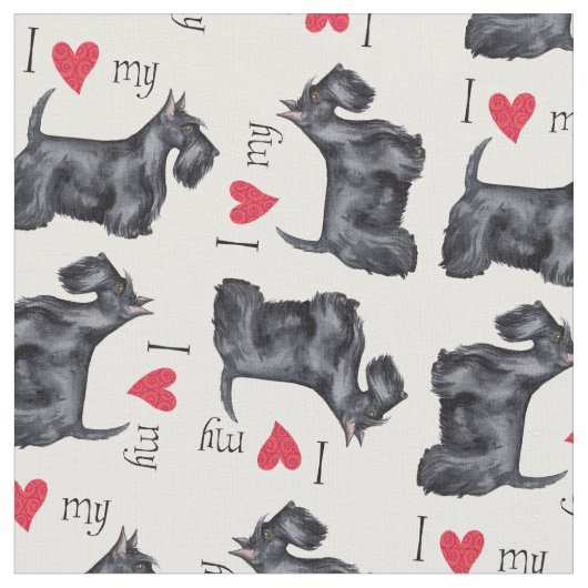 Tissu I Love my Scottish Terrier (Fermer)