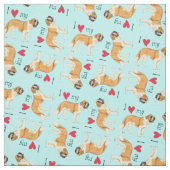 Tissu I Love my St. Bernard (Échantillon)