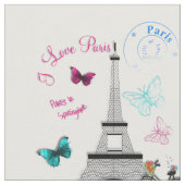 Tissu I Love Paris In Springtime (Fermer)