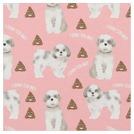 Tissu i shih tzu pas rose (Fermer)