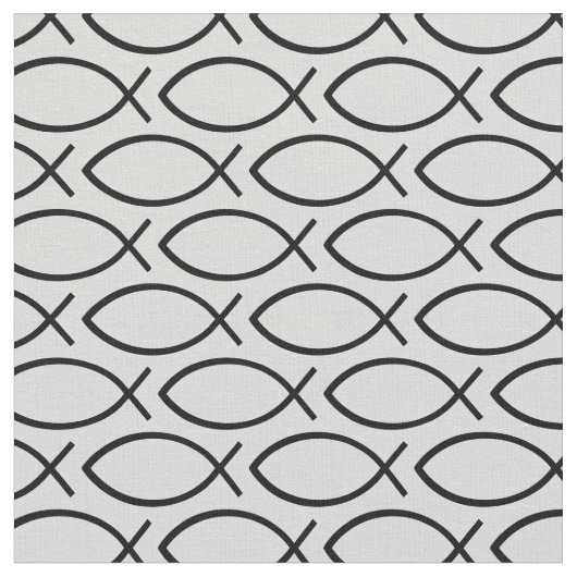 Tissu Ichthys Christian Symbol Pattern (Fermer)