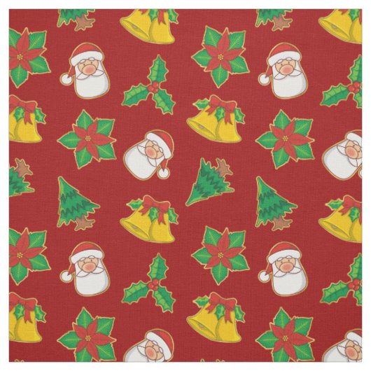 Tissu Icônes de Noël Motif (Échantillon)
