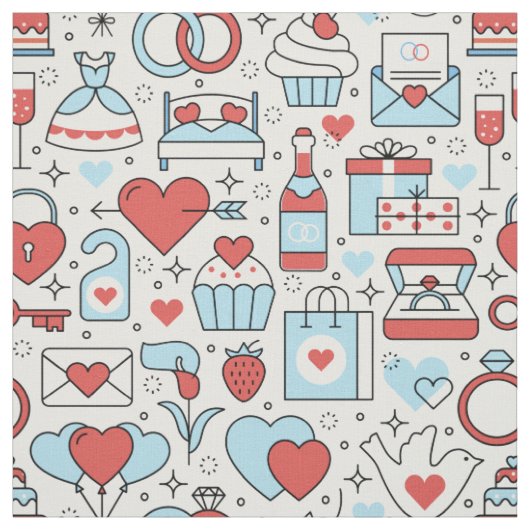 Tissu Icônes mariages (Échantillon)