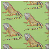 Tissu iguane vert (Échantillon)