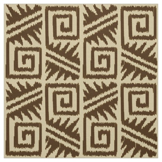 Tissu Ikat Aztec - Brown et beige (Échantillon)