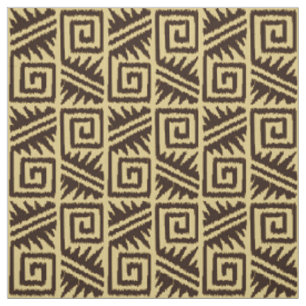 Tissu Ikat Aztec Tribal - Chocolat Brown et Tan