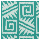 Tissu Ikat Aztec - Vert marin (Détail)