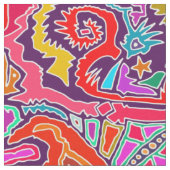 Tissu ikat doodle rouge (Fermer)