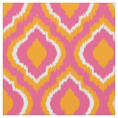 Tissu Ikat marocain rose et orange (Fermer)
