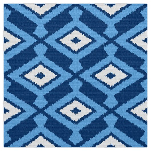 Tissu Ikat Motif, Indigo et Denim Blue (Échantillon)