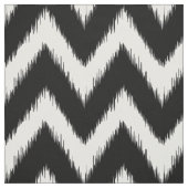 Tissu Ikat noir et blanc Chevron (Échantillon)