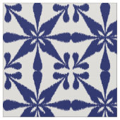 Tissu Ikat Star Motif - Marine bleu et blanc (Détail)