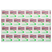Tissu Îles Hawaï Et Drapeau (Fat Quarter)