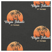 Tissu Îles Vierges américaines St. Thomas USVI Palmiers  (Fermer)