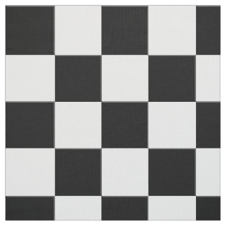 Tissu Illusion noire et blanche de bord de damier