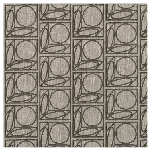 Tissu Illusion optique d'artisan (brun de cendre) (Échantillon)