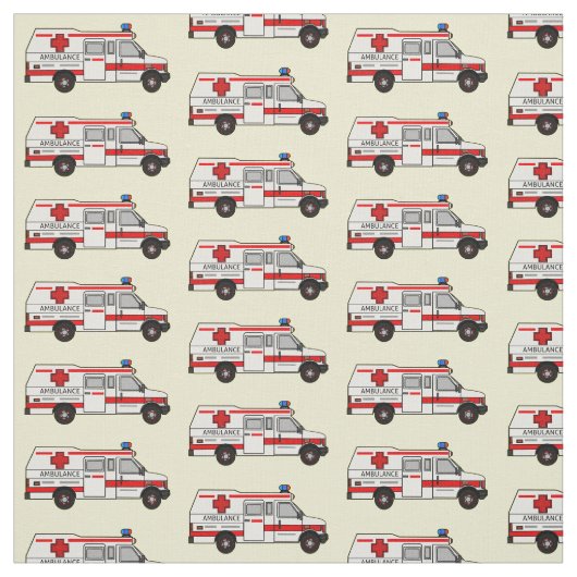 Tissu Illustration d'ambulance (Échantillon)
