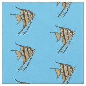 Tissu Illustration d'angelfish (Fermer)