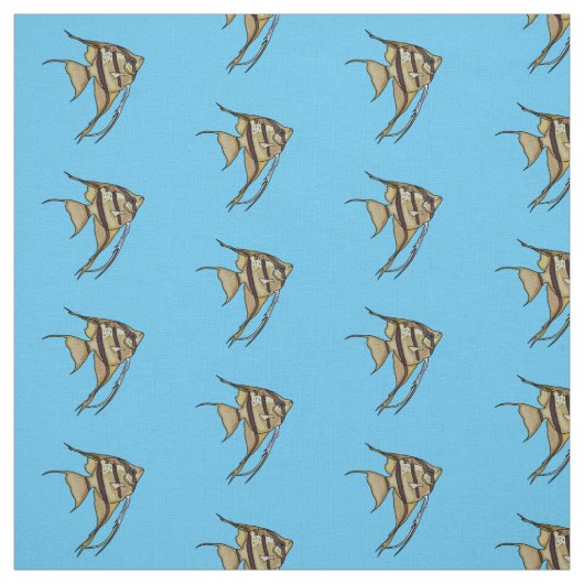 Tissu Illustration d'angelfish (Échantillon)