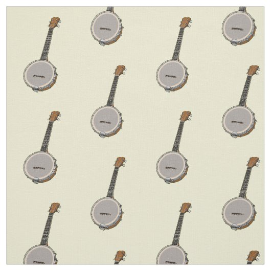 Tissu Illustration de Banjo (Échantillon)