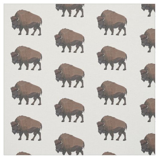 Tissu Illustration de bison (Échantillon)