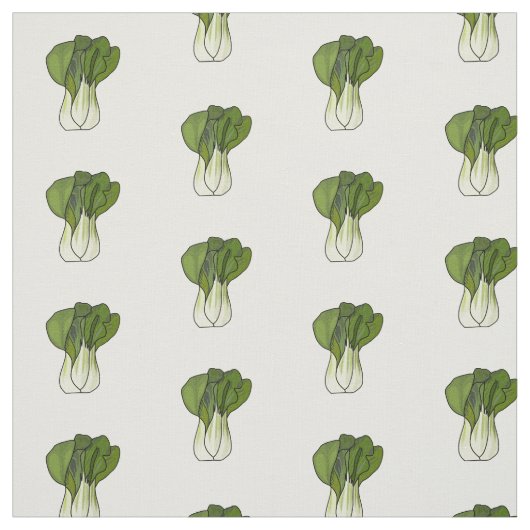 Tissu Illustration de Bok choy (Échantillon)