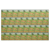 Tissu illustration de bouc pâturant de 1914 (Fat Quarter)