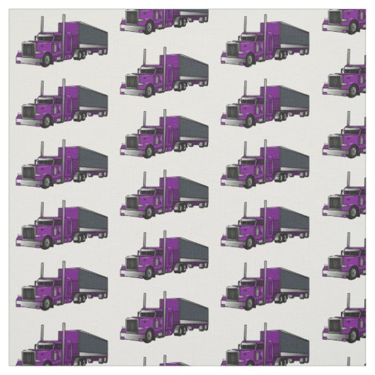 Tissu Illustration de camion semi-remorque (Échantillon)