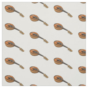 Tissu Illustration de cartoon de mandoline