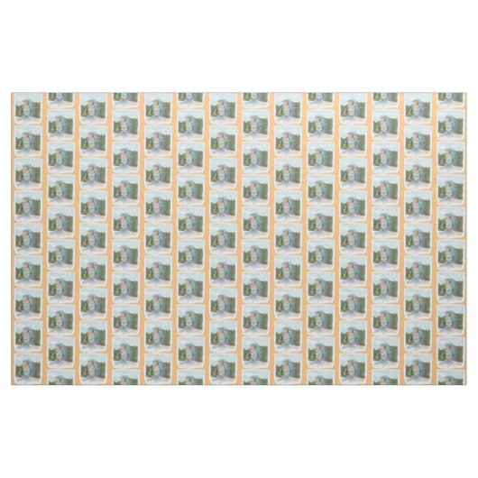 Tissu Illustration de château coloré (Yard)