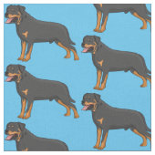 Tissu Illustration de chien Rottweiler (Fermer)