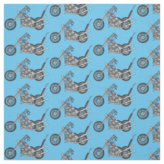 Tissu Illustration de Chopper Motorcycle 1950 (Échantillon)