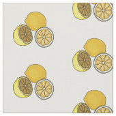 Tissu Illustration de citron (Fermer)