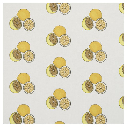 Tissu Illustration de citron (Échantillon)