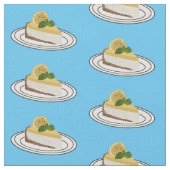 Tissu Illustration de citron cheesecake (Fermer)